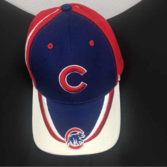 VTG MLB Chicago Cubs Baseball Cap Cubbies Red Blue White Hat​​​ - Picture 3 of 5